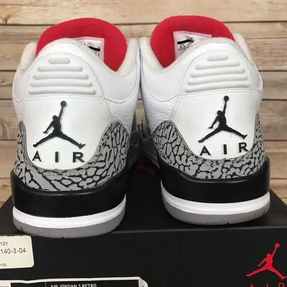 Jordan Retro 3 size 8.5 White cement 2011 Rare - Picture 3 of 8